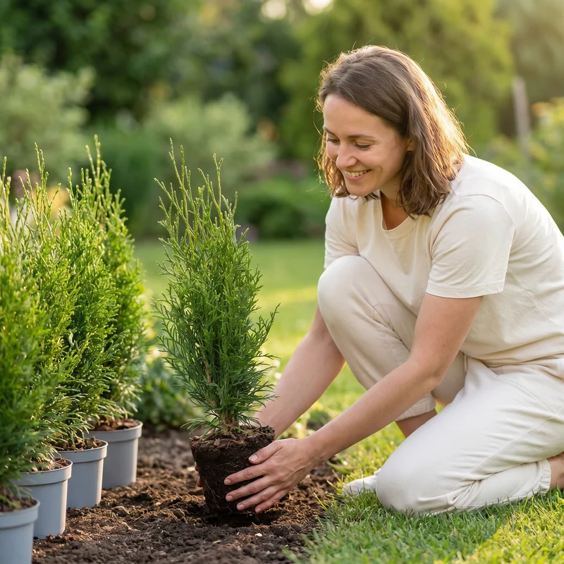 Thuja 'Smaragd' Heckenpflanze – Lebensbaum