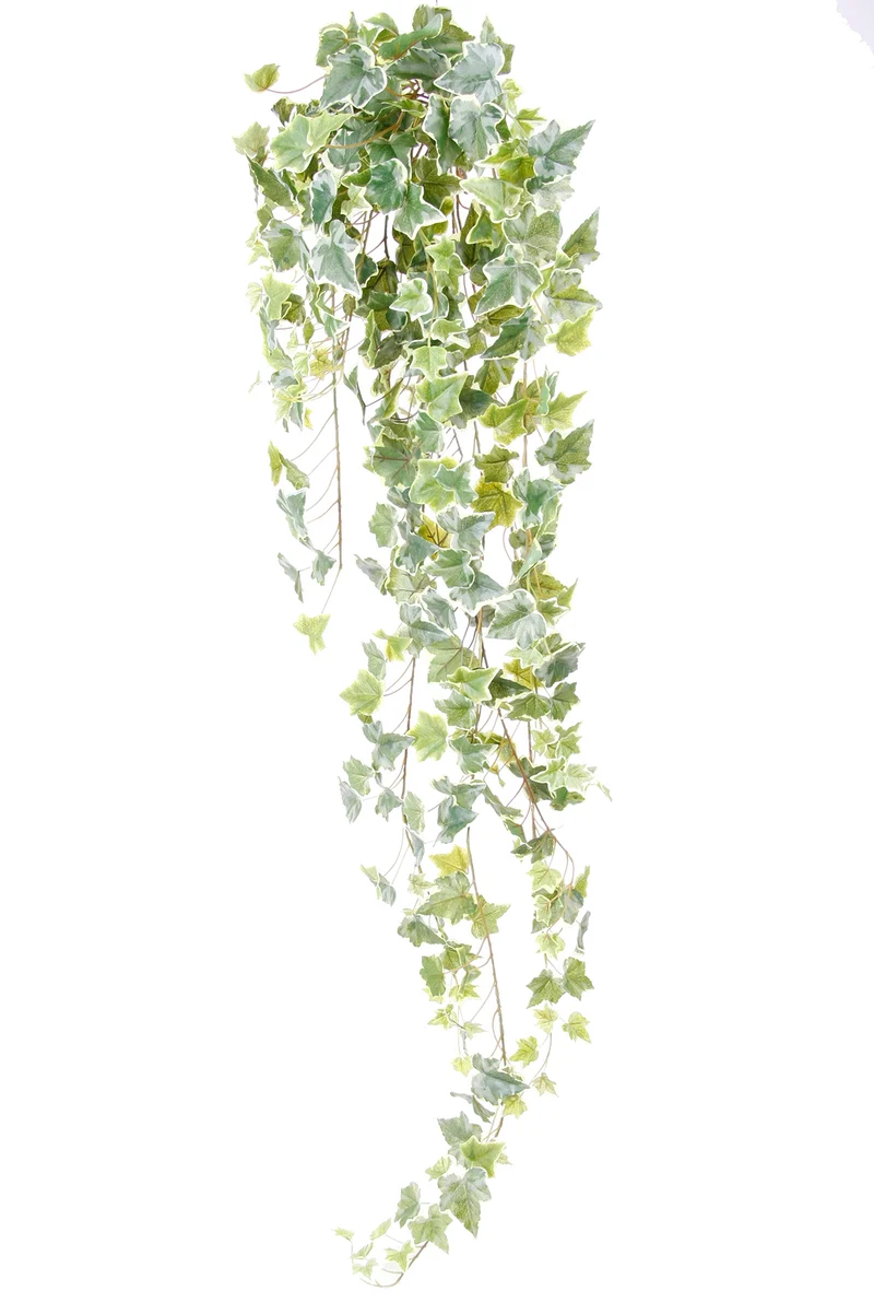 Efeuhänger künstlich Hänger 120 cm - 1 Steckstab - Grün / weiß