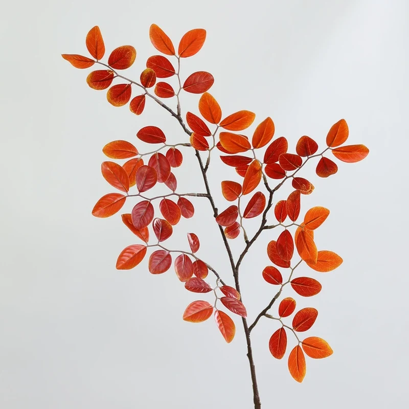 Künstliche Lianenblätter Paulownia 80 cm, ländlich-modern, für Hochzeiten, Schaufenster, Innenraum-Deko, 3 Farben, 32 cm breit, biegbare Stiele