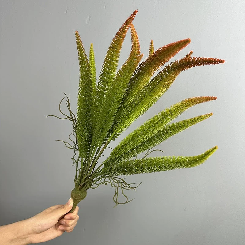 Künstliche Federngras-Pflanze, 50 cm, PE/PVC, Persischer Farn, für Innen- und Außenbereich, ohne Blumentopf