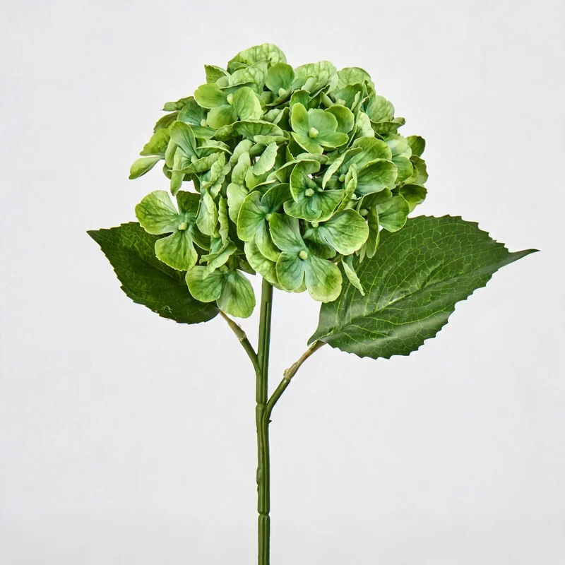 Künstliche Hortensie Einzelstiel 40 cm, 15 cm Blüte, Hochwertig für Hochzeit, Hotel, Dekoration, Gewerbe, Innenraum