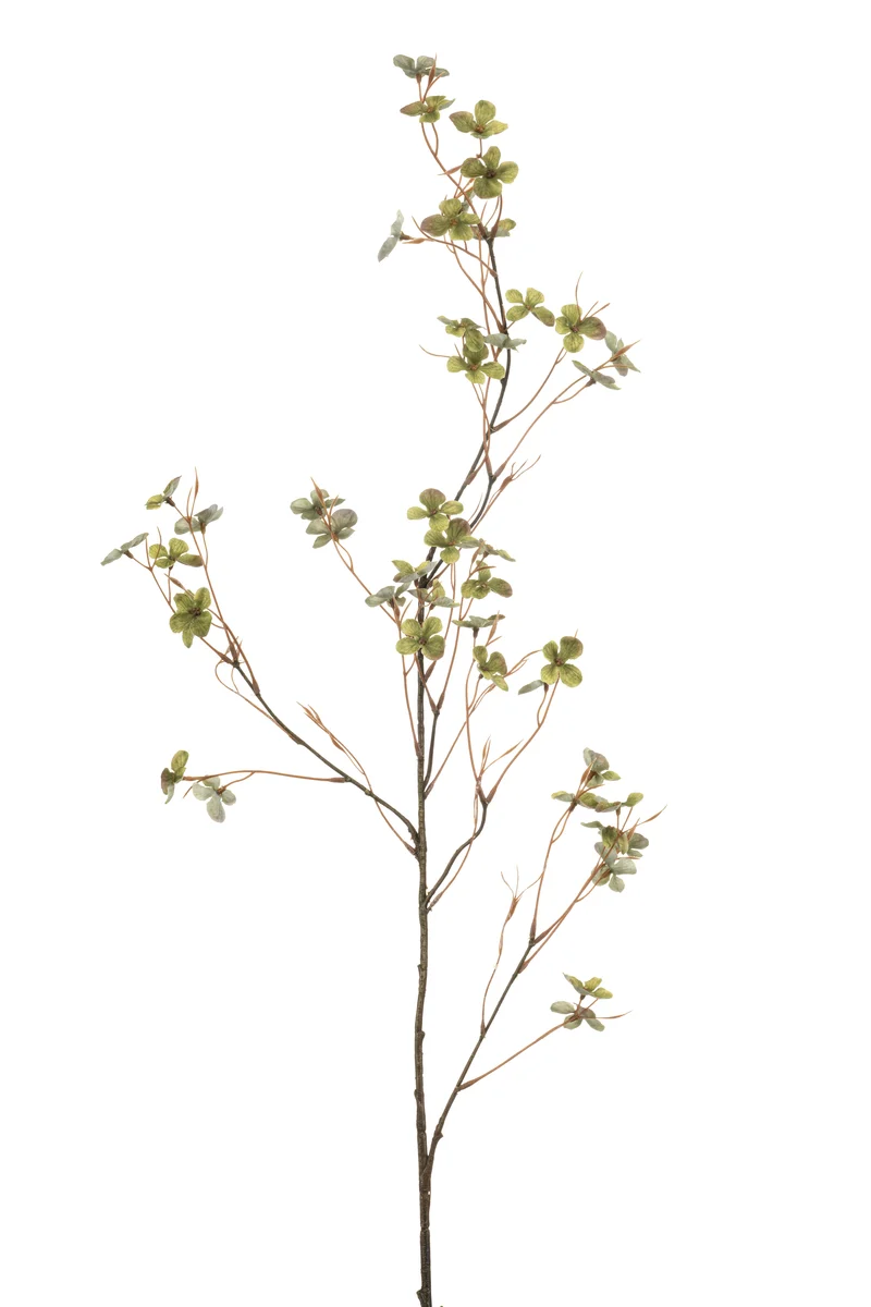 Hortensienblüte künstlich 110 cm - 1 Zweig - Grün