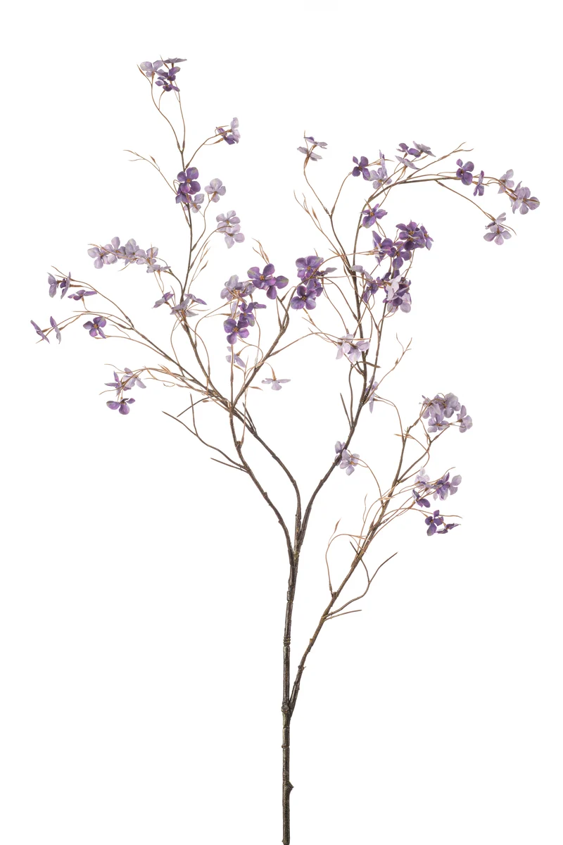 Hortensienblüte künstlich 117 cm - 1 Zweig - Violett