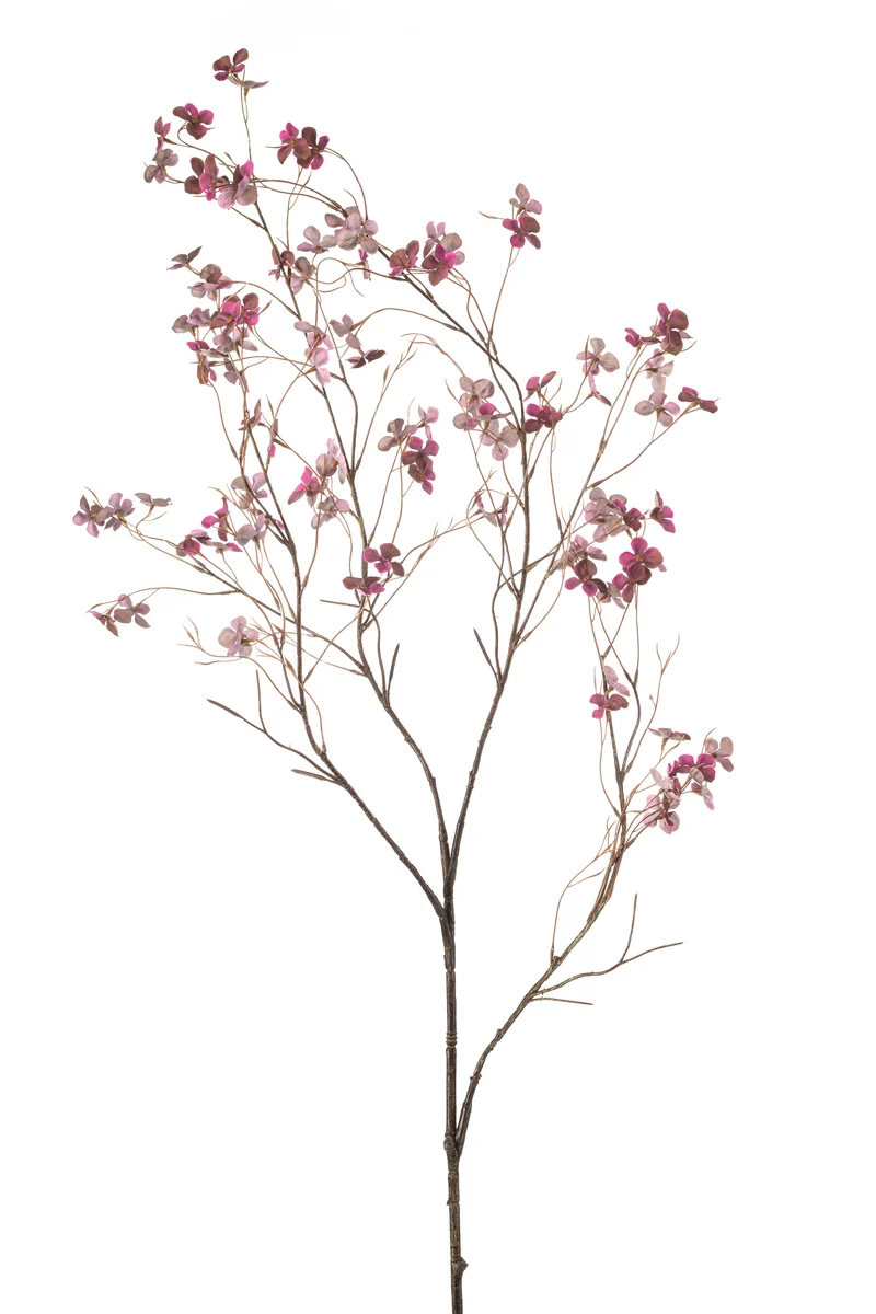Hortensienblüte künstlich 117 cm - 1 Zweig - Fuchsienrot