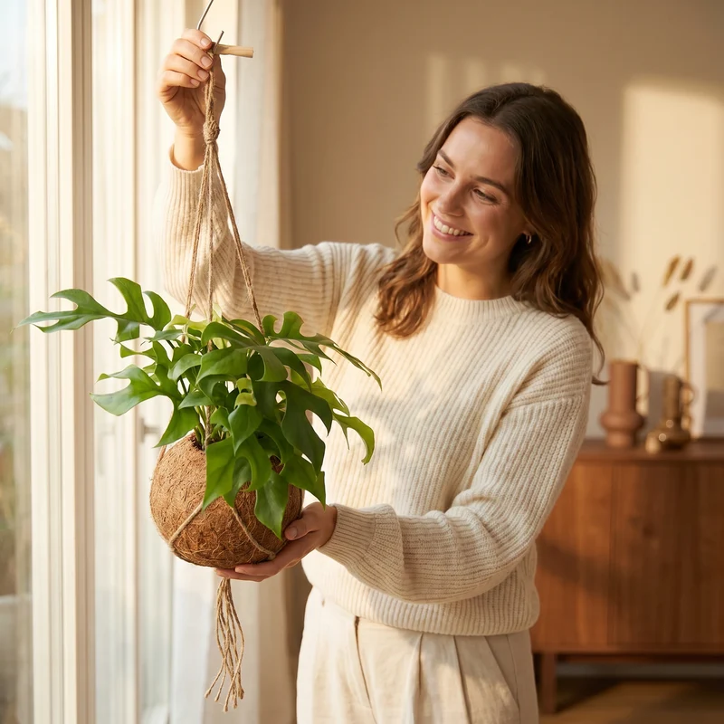 Monstera Minima Kokedama