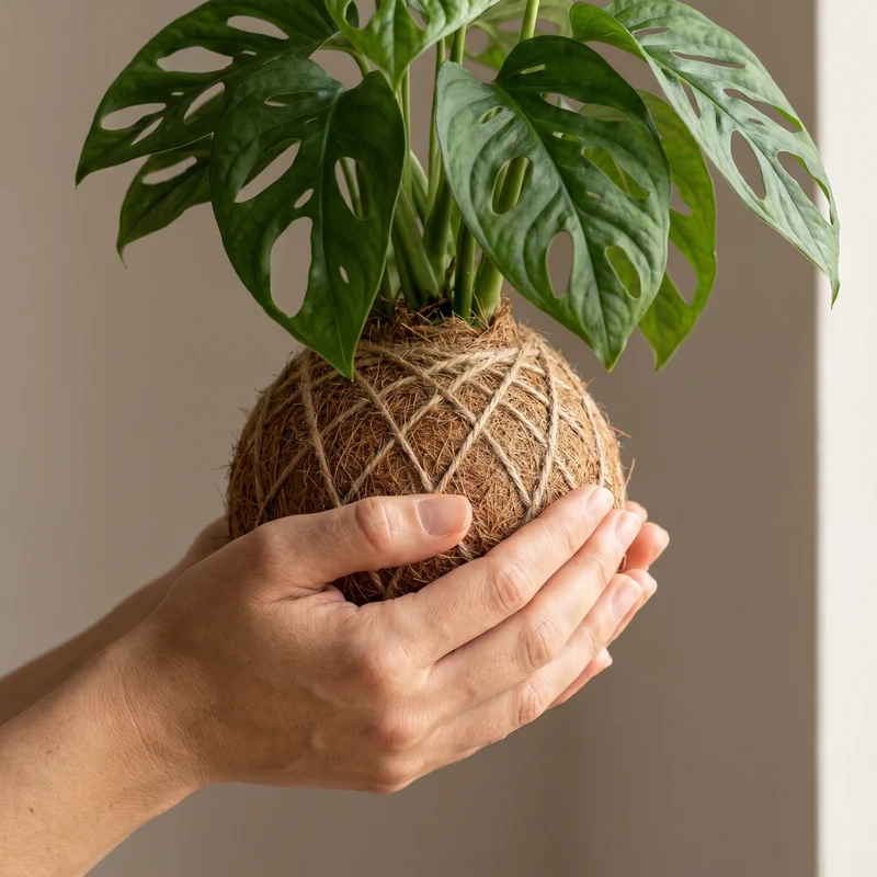 Monstera Minima Kokedama
