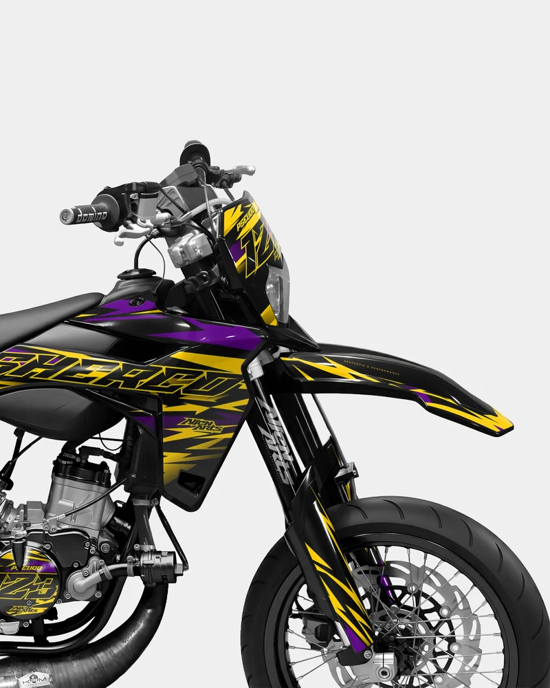 VIREO - Kit deco SHERCO 50cc - Jaune Rose