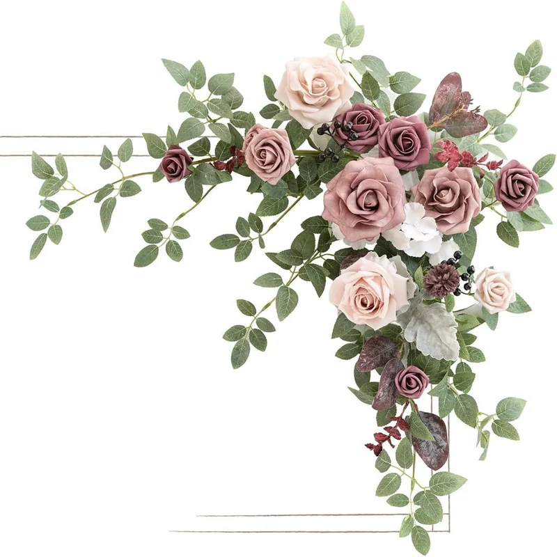 Künstliche Begrüßungsblumen für Hochzeiten, Empfänge, Veranstaltungen, 60 cm, Plastik, modernes Design
