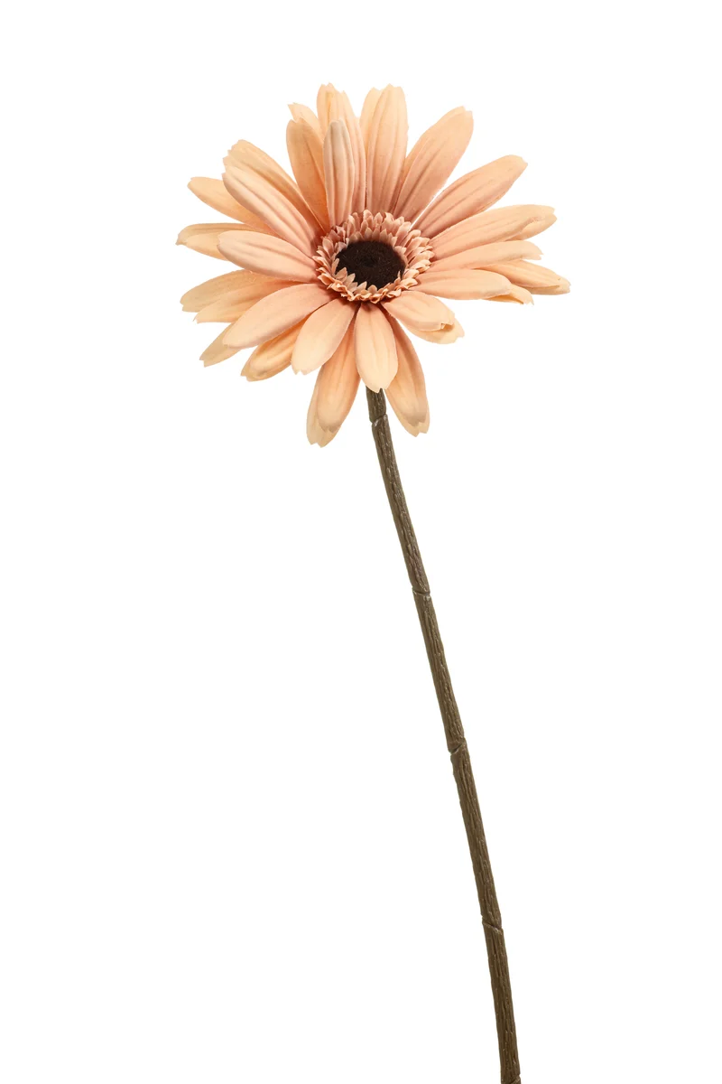 Gerbera künstlich 58 cm - 1 Stiel - Pfirsich