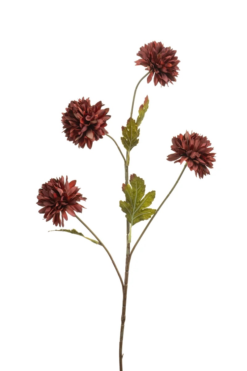 Chrysantheme künstlich 68 cm - 1 Stiel - Rot