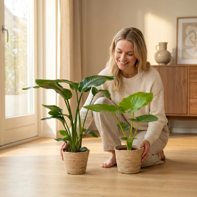 Strelitzia & Alocasia Set