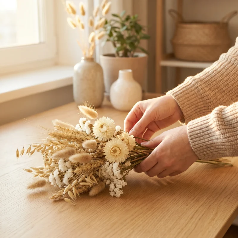 Trockenblumen im Briefkasten