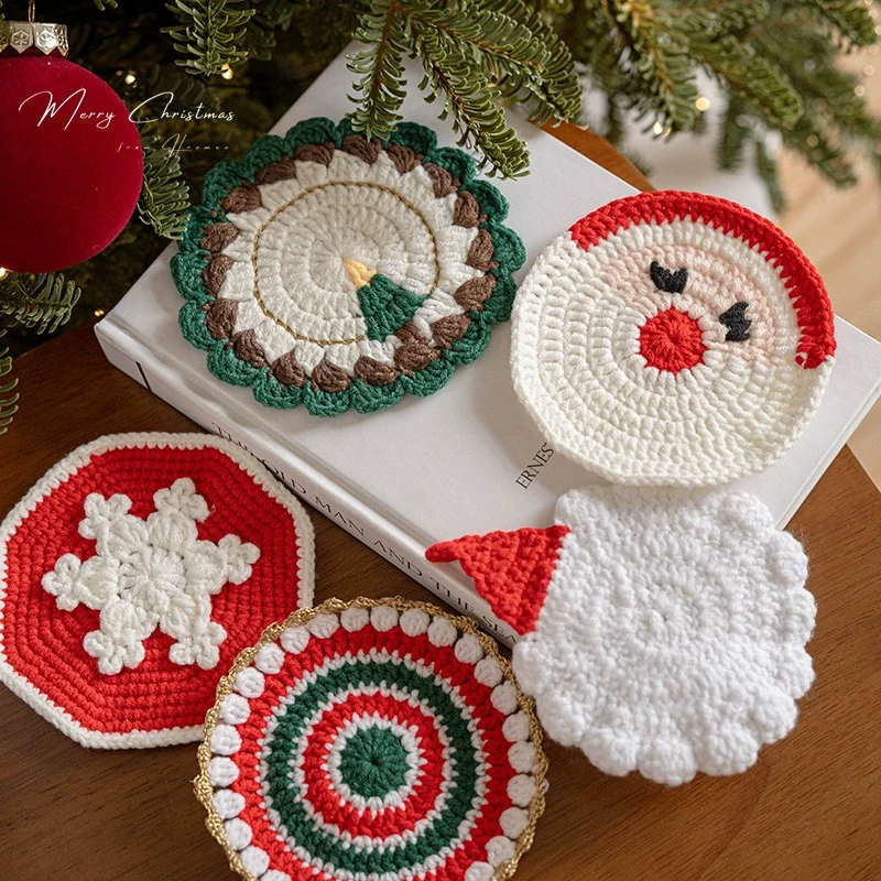 Weihnachtsdeko, Handgefertigte Woll-Filz-Geschenke, Ø 11-13 cm, Weihnachtsgeschenk, Tischdeko, Hochzeit, Café
