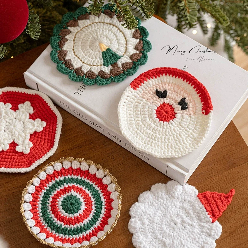 Weihnachtsdeko, Handgefertigte Woll-Filz-Geschenke, Ø 11-13 cm, Weihnachtsgeschenk, Tischdeko, Hochzeit, Café