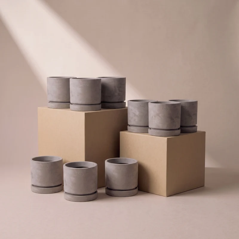 Beton Baby-Topfset 'Kael' (9 Stk.)