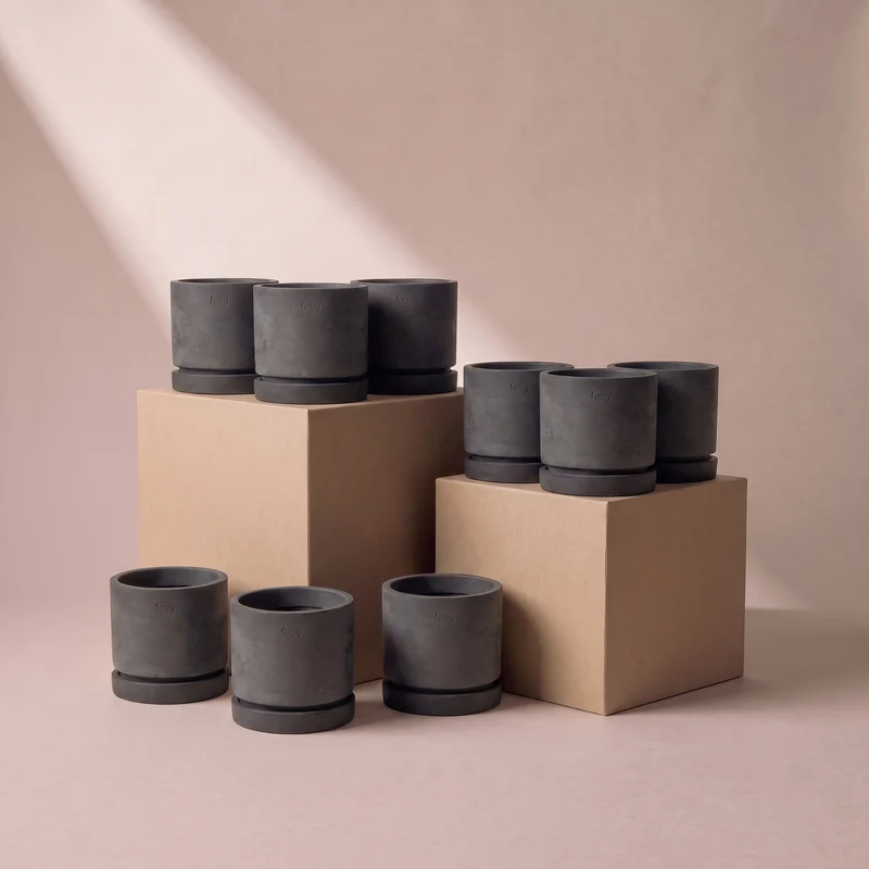 Beton Baby-Topfset 'Kael' (9 Stk.)
