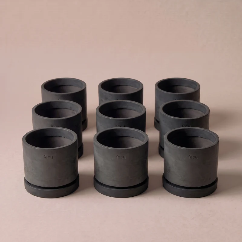 Beton Baby-Topfset 'Kael' (9 Stk.)