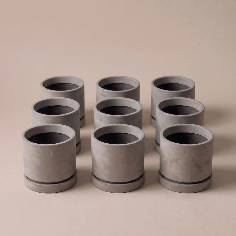 Beton Baby-Topfset 'Kael' (9 Stk.)