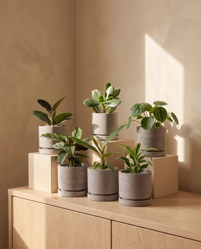Beton Baby-Topfset 'Kael' (6 Stk.)