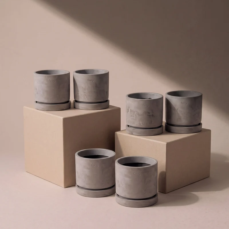 Beton Baby-Topfset 'Kael' (6 Stk.)