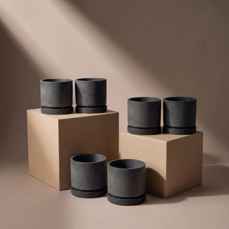 Beton Baby-Topfset 'Kael' (6 Stk.)