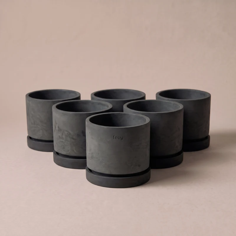 Beton Baby-Topfset 'Kael' (6 Stk.)