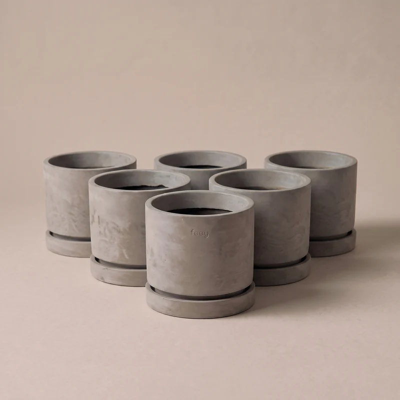 Beton Baby-Topfset 'Kael' (6 Stk.)