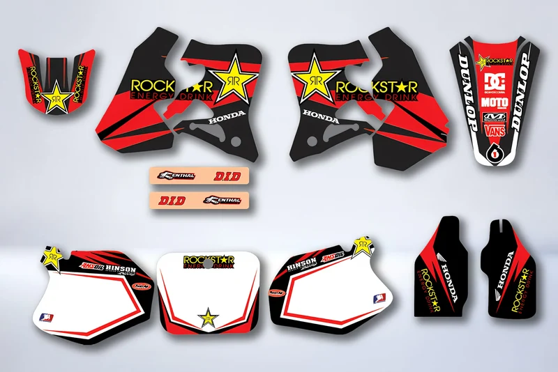 Kit Déco HONDA CR 125-250 1995-1997 - ROCKSTAR RED