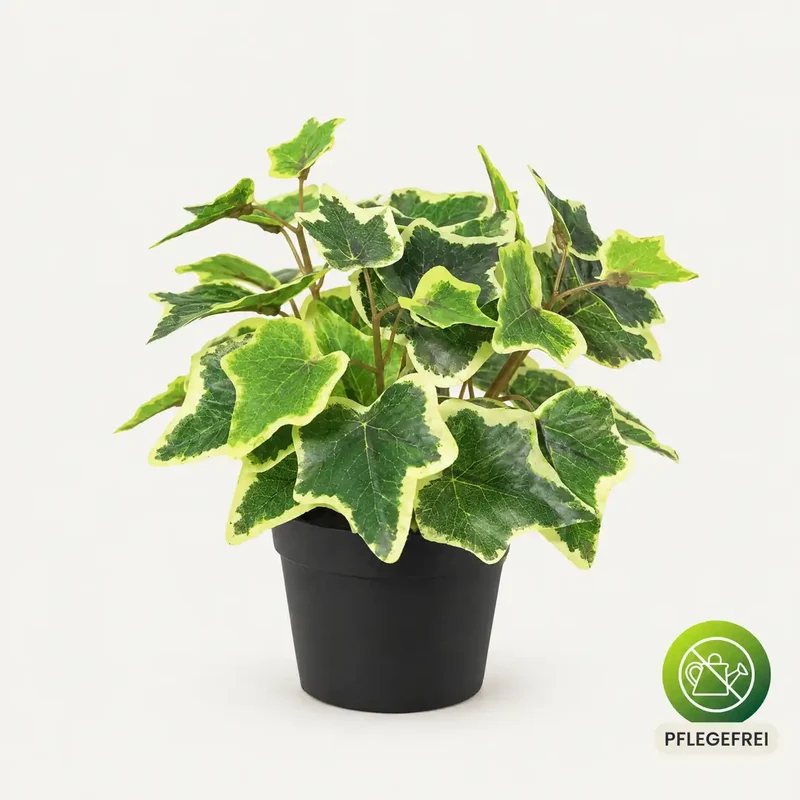 Kunstpflanze klein – künstlicher Efeu, 19 cm im Topf