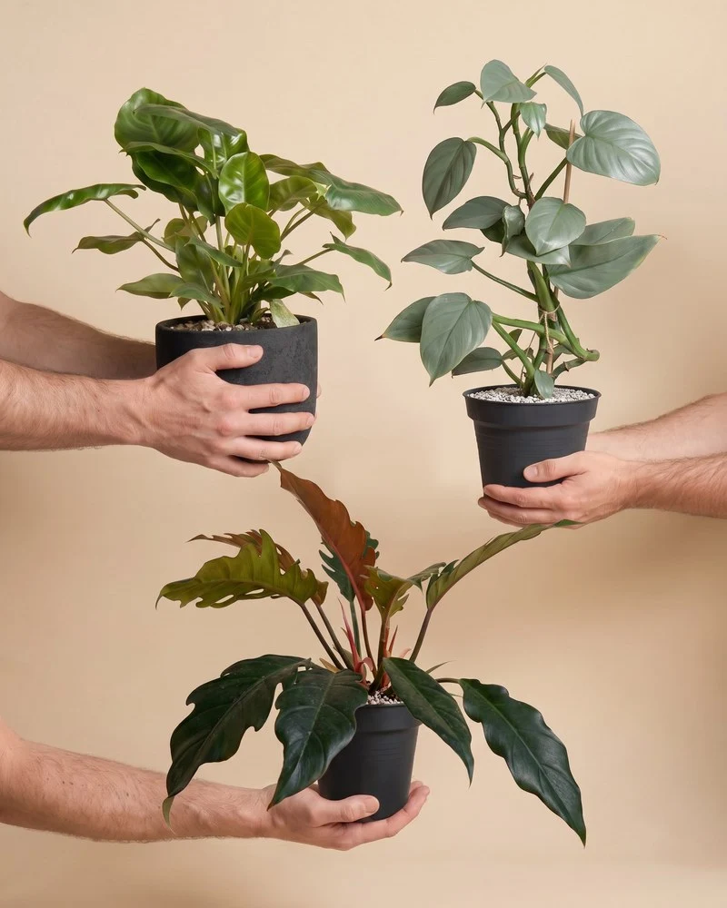 Schweizer Philodendron-Trio