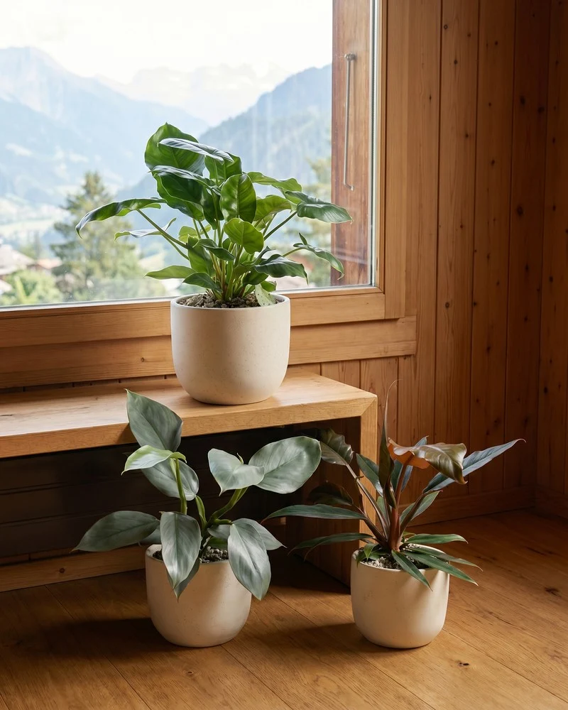 Schweizer Philodendron-Trio