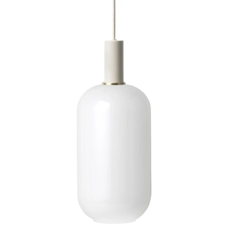 Lampenschirm Opal Shade mit kurzer Fassung Collect Pendant Weiß - ferm LIVING