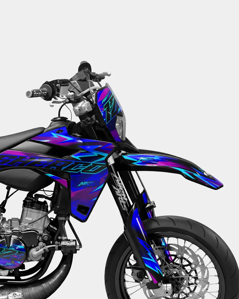 ZÉPHYR - Kit deco SHERCO 50cc - Bleu Rose