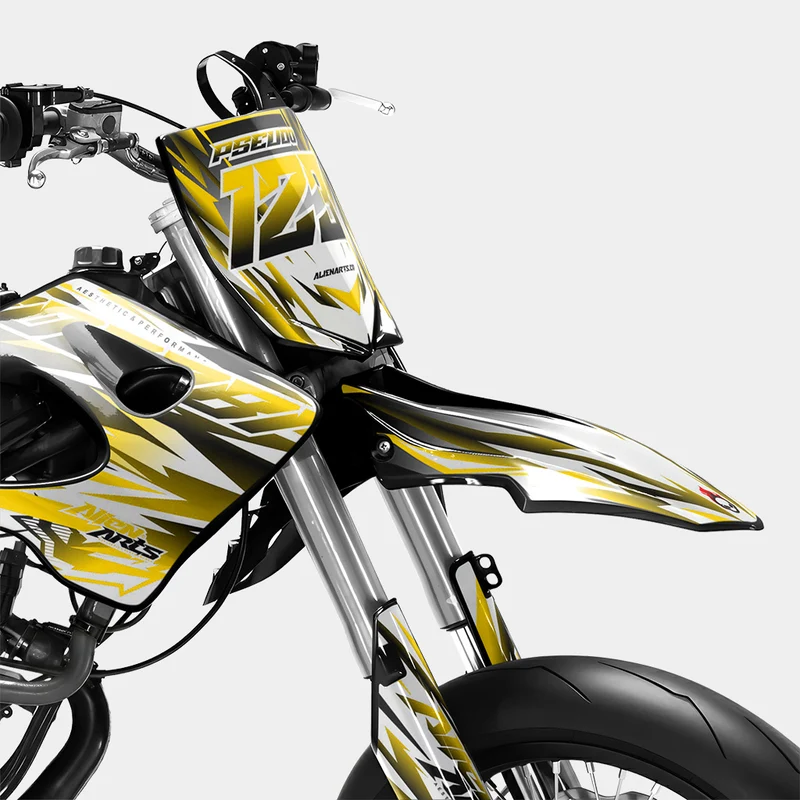 FIKA - Kit deco DERBI 50cc - Jaune Foncé