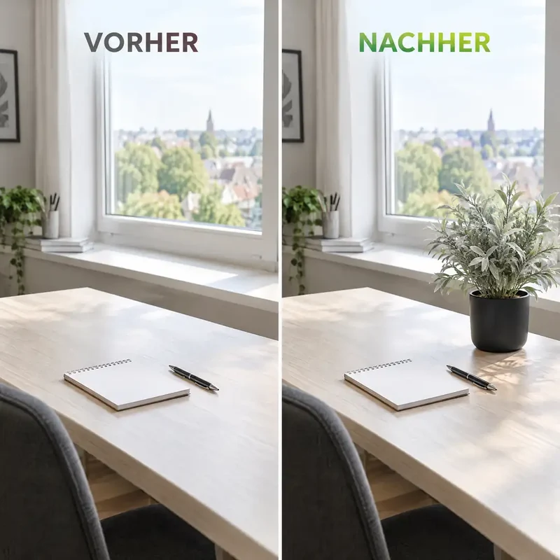 Kunstpflanze klein – künstlicher Currystrauch, 18 cm im Topf