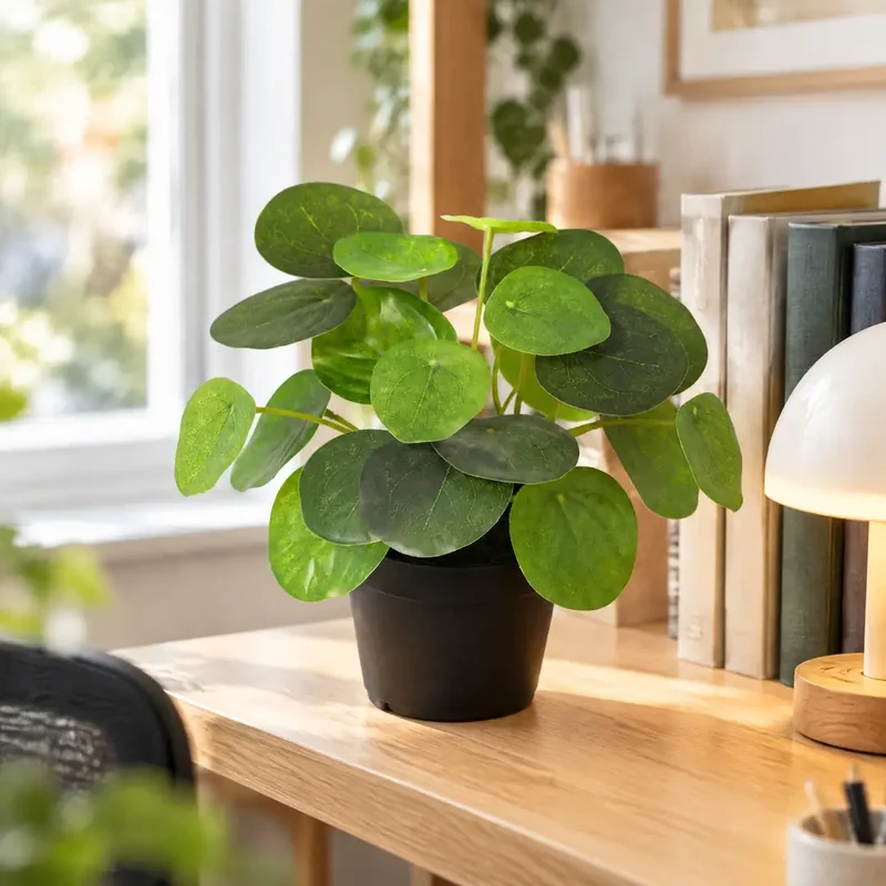 Kunstpflanze klein – künstliche Pilea Peperomioides, 17,5 cm im Topf
