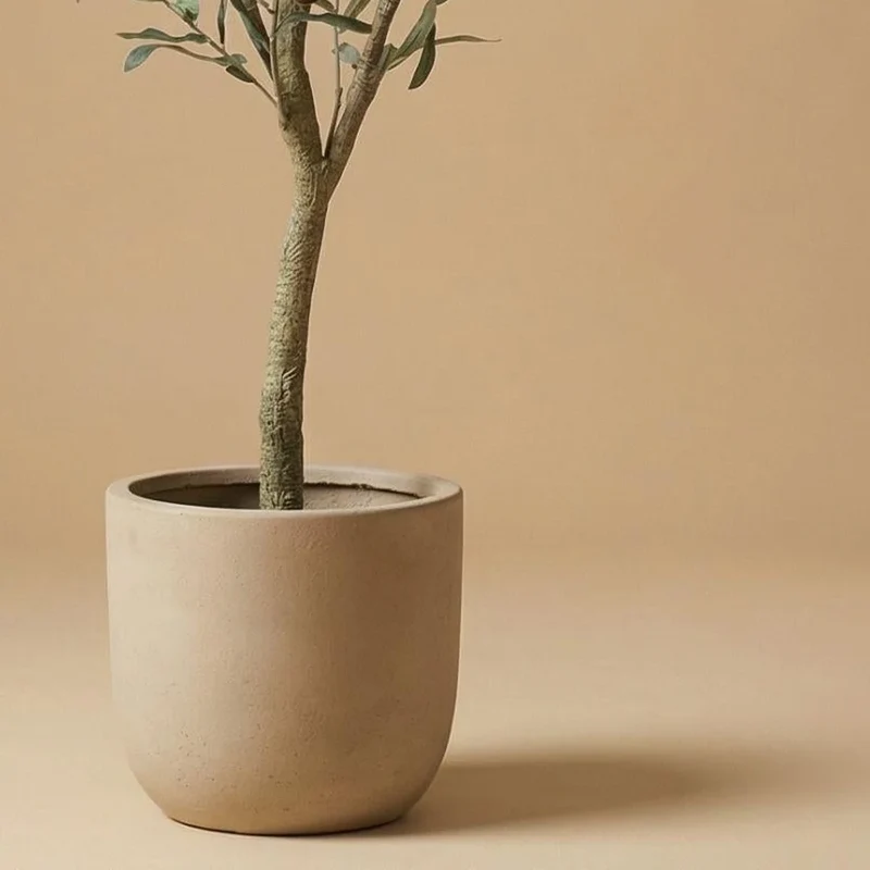 Künstlicher Olivenbaum – große Kunstpflanze im Topf, 140 cm