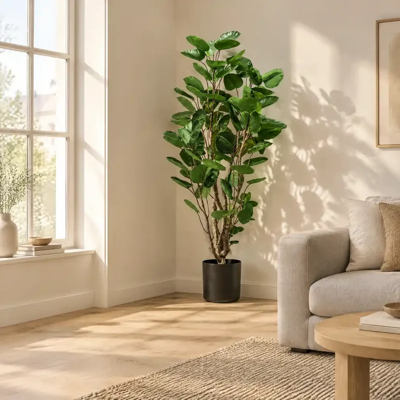 Kunstpflanze groß – künstlicher Polysciasbaum, 105 cm im Topf