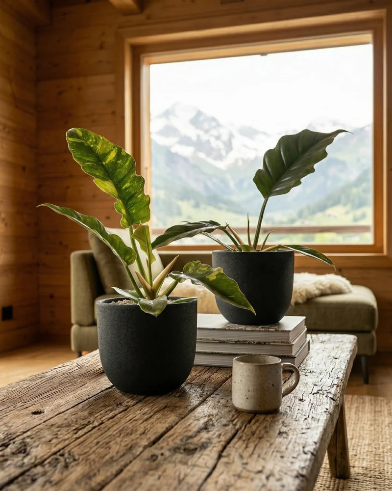 Zackiges Philodendron-Duo