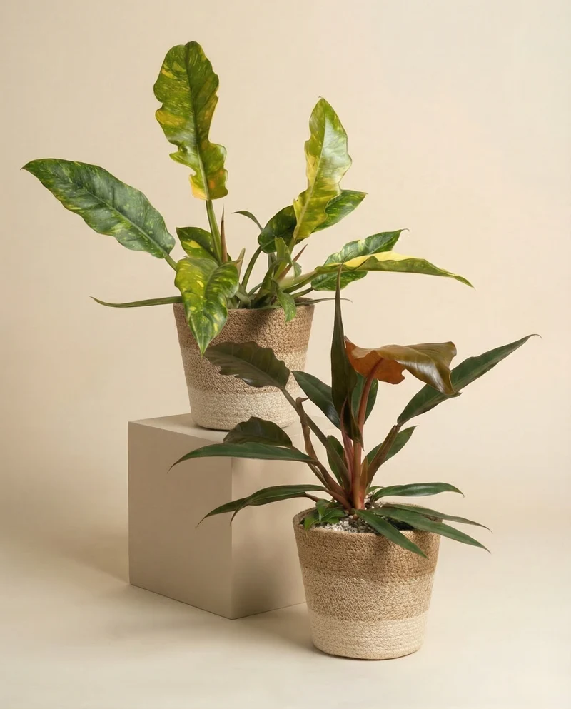 Zackiges Philodendron-Duo