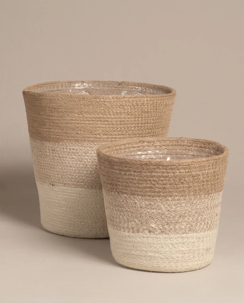 Pflanzenkorb-Set aus Jute (Lapis | 16, 14)