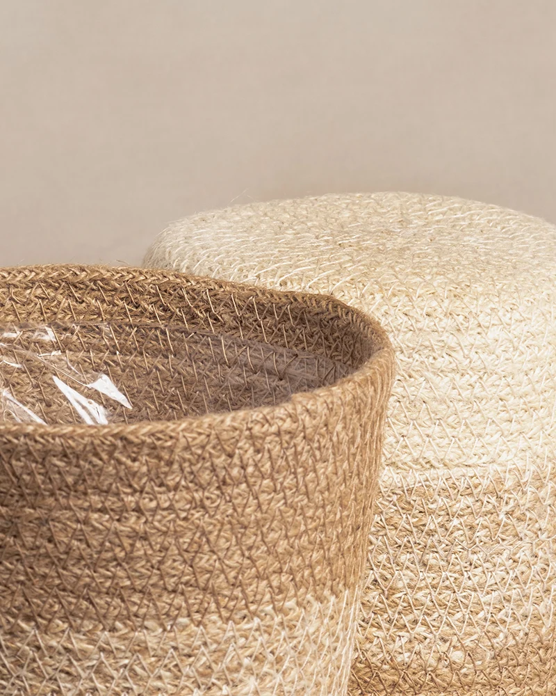 Pflanzenkorb-Set aus Jute (Lapis | 16, 14)