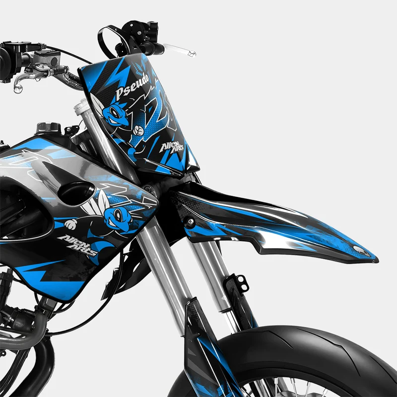LISSE - Kit deco DERBI 50cc - Bleu