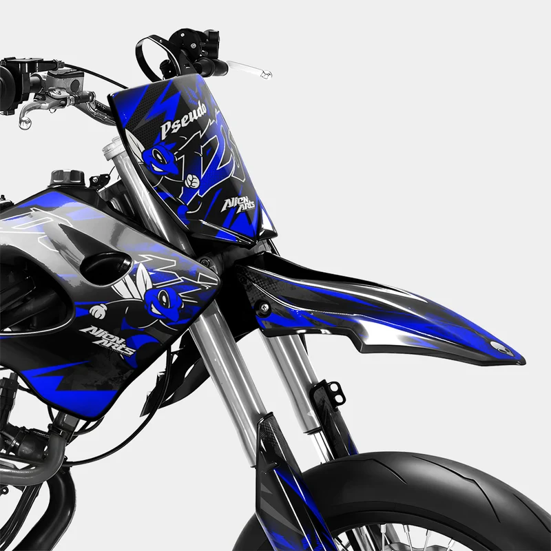 LISSE - Kit deco DERBI 50cc - Bleu Foncé