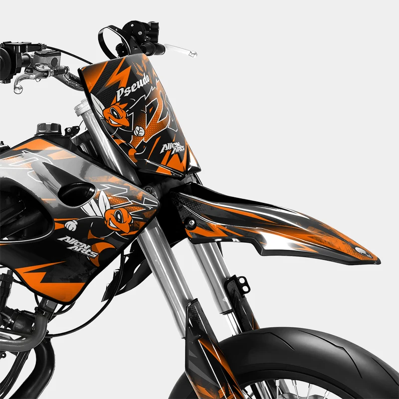 LISSE - Kit deco DERBI 50cc - Orange