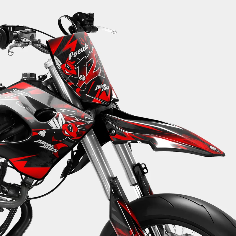 LISSE - Kit deco DERBI 50cc - Rouge