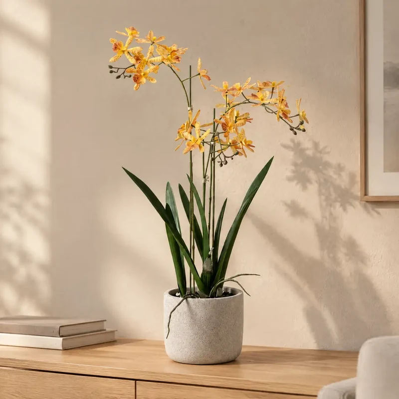 Künstliche Orchidee – Renanthera, 56 cm im Topf