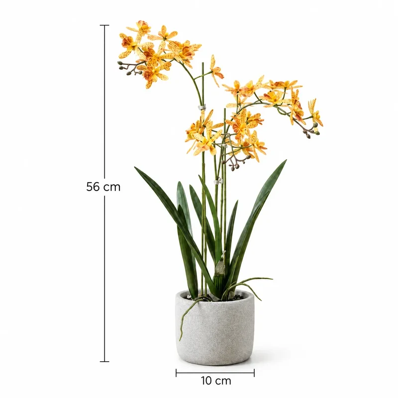 Künstliche Orchidee – Renanthera, 56 cm im Topf