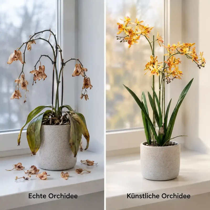Künstliche Orchidee – Renanthera, 56 cm im Topf