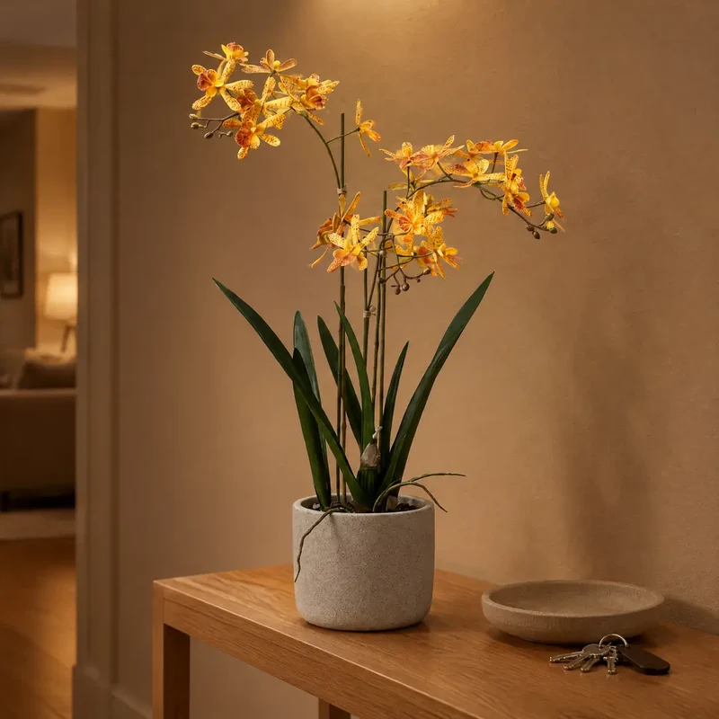 Künstliche Orchidee – Renanthera, 56 cm im Topf